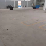 Concreto com marcações em galpão antes do revestimento epóxi