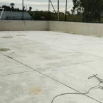Área externa de concreto antes do revestimento