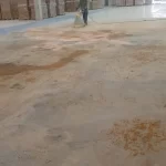 Concreto desgastado antes da aplicação do revestimento epóxi