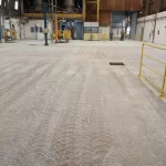 Concreto fresado na preparação para revestimento epóxi