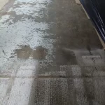 Concreto desgastado antes do revestimento em uretano