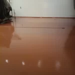 Piso em poliuretano terracota em ambiente interno